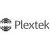 plextek text-based logo with refraction symbol in black